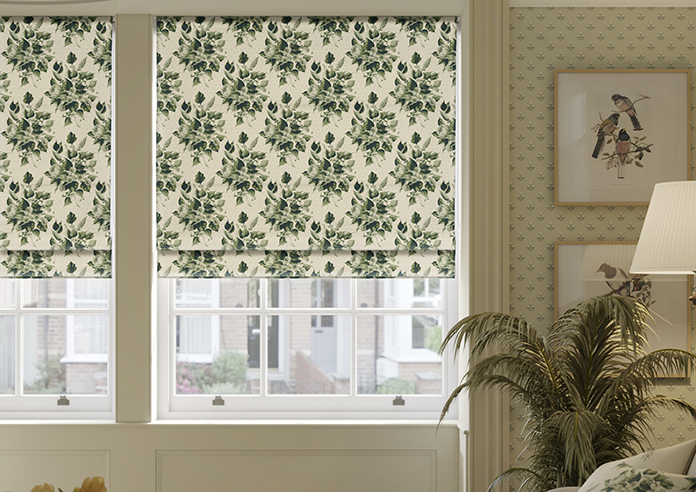 Pensford, Penn Bouquet Barbing Green - Twist&Fit Roman Blind - Image 3